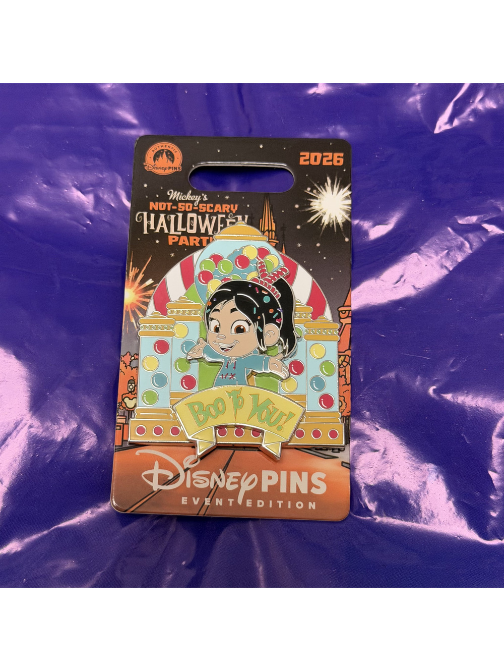 Mickey's Not So Scary Halloween Party 2026 Boo To You Vanellope Von Schweetz Pin